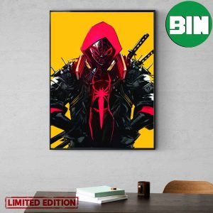 Miles Morales Spider Man Across The SpiderVerse Ninja Style Home Decor Poster Canvas