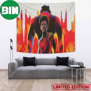 Miles Morales Spider-Man And Miguel Ohara Spider-Man 2099 Across The Spider-Verse Poster Home Decor Tapestry
