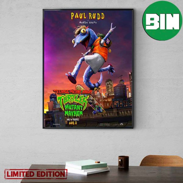 Momdo Gecko Teenage Mutant Ninja Turtles Mutant Mayhem TMNT Movie Home Decor Poster Canvas