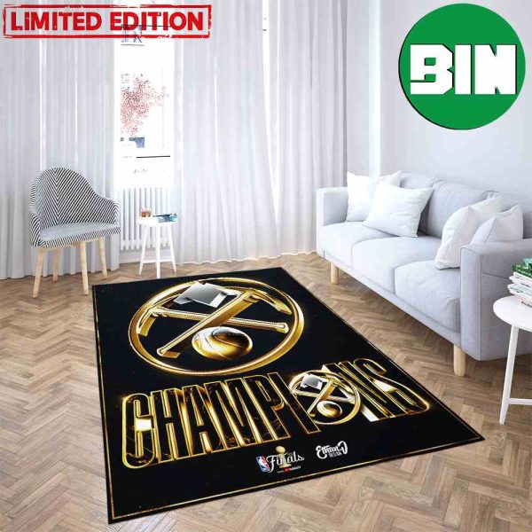 NBA Finals 2023 Champions 3D Logo Assets Rug Home Decor