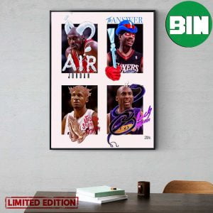 NBA Legend Nickname Doodles Black Mamba x Air Jordan x Jesus Shuttles Worth Home Decor Poster Canvas