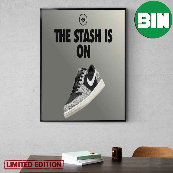 Nike Air Jordan 1 Low OG Black Cement SNKRS STASH Is On Home Decor Poster-Canvas