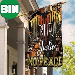 No Justice No Peace Hands Up Flag Fight For Liberty BLM Anti Racism Outdoor Decor Proud Africa 2 Sides Garden House Flag