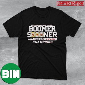 Oklahoma Sooners Three-Peat NCAA Softball Women’s College World Series Champions Fan Gifts T-Shirt