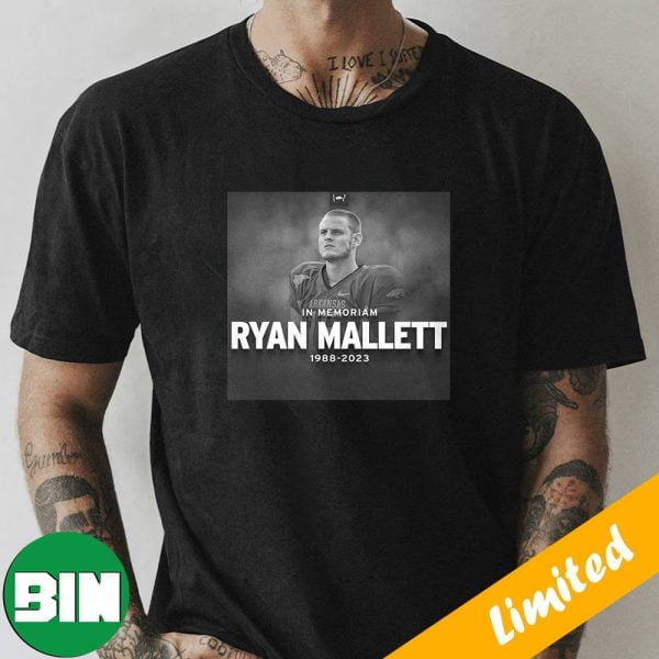 RIP In Memoriam Ryan Mallett 1988 2023 T-Shirt