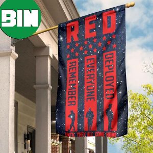 Red Friday Remember Everyone Deployed Vertical Flag Soldier Memorial Flag For Wall Home Decor 2 Sides Garden House Flag