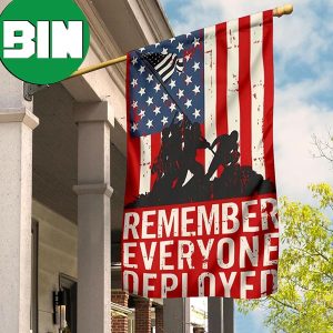 Remember Anyone Deployed American Flag Military Honor Memorial Day  Patriotic For Wall Decor 2 Sides Garden House Flag