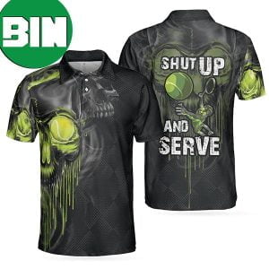 Scary Skull Graphic For Tennis Lover Polo Shirt