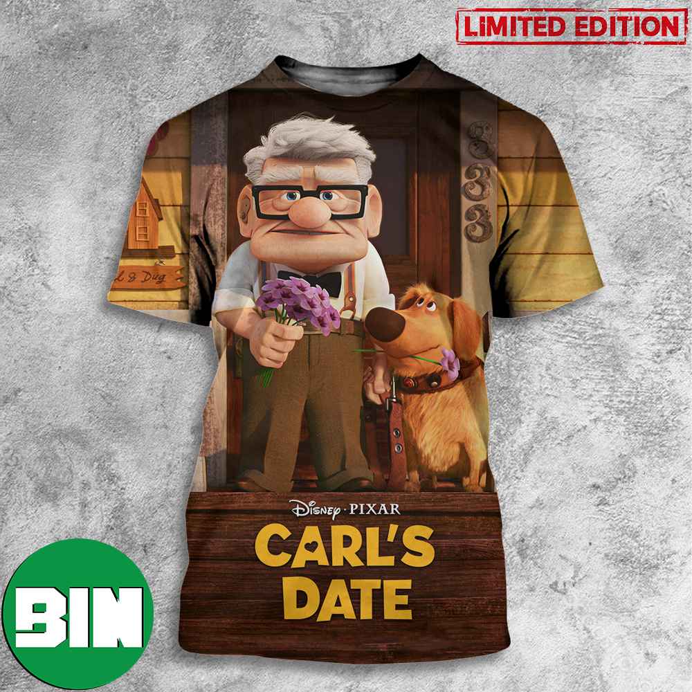 See The All-new Short Film With Elemental New Adventure Same Wingman Carl's Date Disney x Pixar 3D T-Shirt