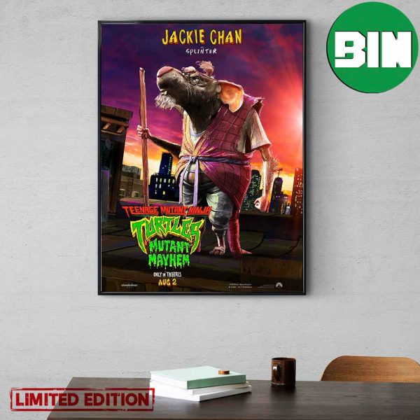 Splinter Teenage Mutant Ninja Turtles Mutant Mayhem TMNT Movie Home Decor Poster Canvas