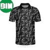 Tennis Clay Version Black Dot And Tennis Ball Pattern Polo Shirt