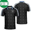 Tennis Grass Version Black Dot And Tennis Ball Pattern Polo Shirt