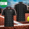 Tennis Blue Version Black Dot And Tennis Ball Pattern Polo Shirt