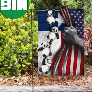 Texas American Flag Vintage Cute Panda Flag 4th Of July Patriotic Gifts 2 Sides Garden House Flag