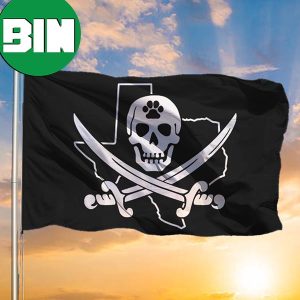 Texas State Bulldog Pirate Flag Black Pirate Flag Yard Decorations 2 Sides Garden House Flag