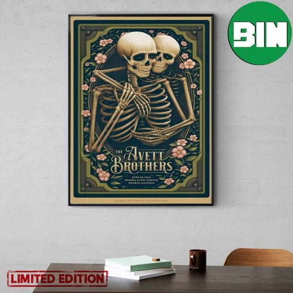 The Avett Brothers June 20th 2023 Peoria Civic Center Peoria Illinois Home Decor Poster Canvas