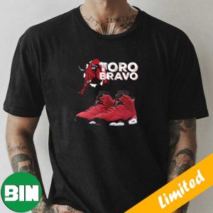 The Charging Air Jordan 6 Toro Bravo Sees Red At JD Sports Sneaker T-Shirt