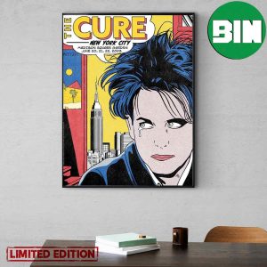 The Cure New York City Madison Square Garden June 20 21 22 2023 Home Decor Poster Canvas