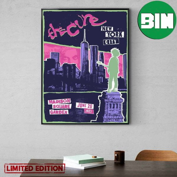 The Cure New York City Madison Square Garden June 20th 2023 Home Decor Poster Canvas