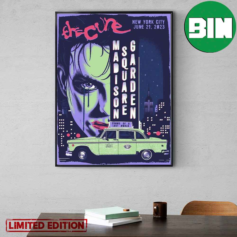 The Cure New York City Night 2 Concert Madison Square Garden June 21 2023  Home Decor Poster Canvas - Binteez