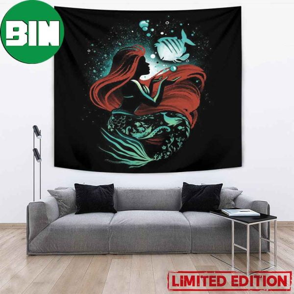 The Little Mermaid Movie 2023 Mermaid Song Poster Wall Decor Tapestry