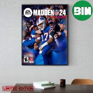 The Madden NFL 24 Covers Josh Allen Buffalo Bills EA Sports Deluxe Edition Home Decor Poster-Canvas