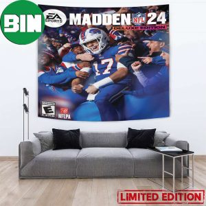 The Madden NFL 24 Covers Josh Allen Buffalo Bills EA Sports Deluxe Edition Poster Wall Art Decor Tapestry