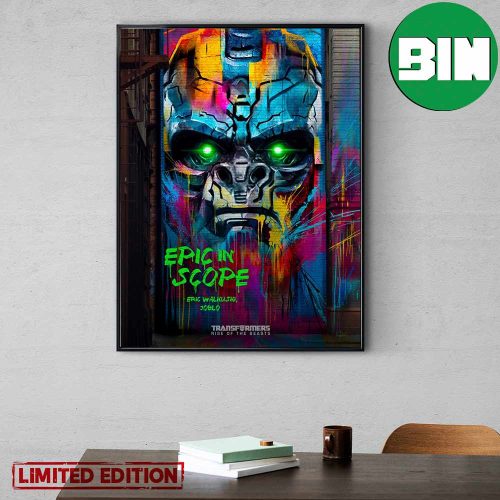 Transformers Rise Of The Beasts Optimus Primal Colorful Poster Canvas ...