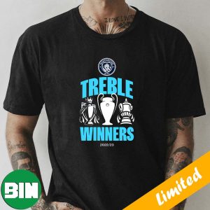 Treble Winners 2022-23 Manchester City Fan Gifts T-Shirt