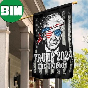 Trump 2024 Flag American Flag Vintage Donald Trump The Trilogy Donald Trump 2024 Wall Decor 2 Sides Garden House Flag