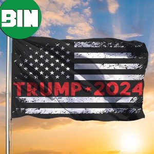 Trump 2024 Flag American Old Retro Flag Patriotic For Donald Trump 2024 Presidential Election 2 Sides Garden House Flag