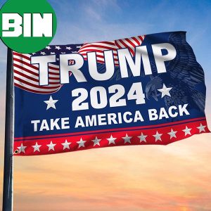 Trump 2024 Take America Back Flag Patriotic Eagle Pro-Trump Maga Flag 2024 President Campaign 2 Sides Garden House Flag