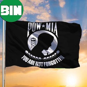 Trump Pow Mia Flag You Are Not Forgotten National League of Families Flag Gift For Veteran 2 Sides Garden House Flag