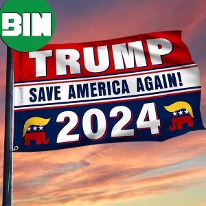 Trump Save America Again 2024 Flag Vote Donald Trump 2024 Ultra Maga Flag Political Merch 2 Sides Garden House Flag