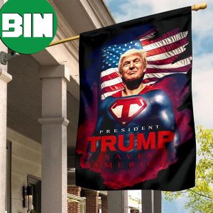 Trump Save America Flag MAGA Superman Trump Flag For Sale 2 Sides Garden House Flag
