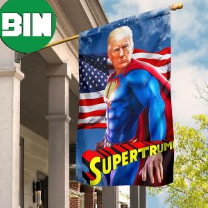 Trump Superman Flag Pro Donald Superhero US President Republican Funny Political Flag For Decor 2 Sides Garden House Flag