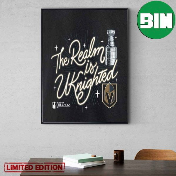 Vegas Golden Knights Fanatics Branded 2023 Stanley Cup Champions Celebration Vegas Born Home Decor Poster-Canvas