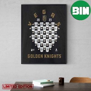 Vegas Golden Knights Fanatics Branded 2023 Stanley Cup Champions Jersey Home Decor Poster-Canvas