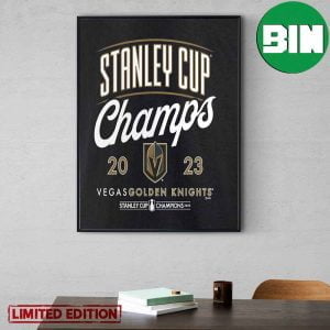 Vegas Golden Knights Fanatics Branded 2023 Stanley Cup Champions Logo Home Decor Poster-Canvas