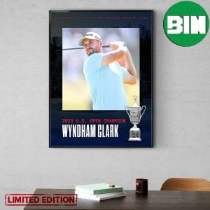Wyndham Clark 2023 US Open Champion First Career Major Win Home Decor Poster-Canvas