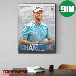 Wyndham Clark Champion US Open Golf Championship Home Decor Poster Canvas