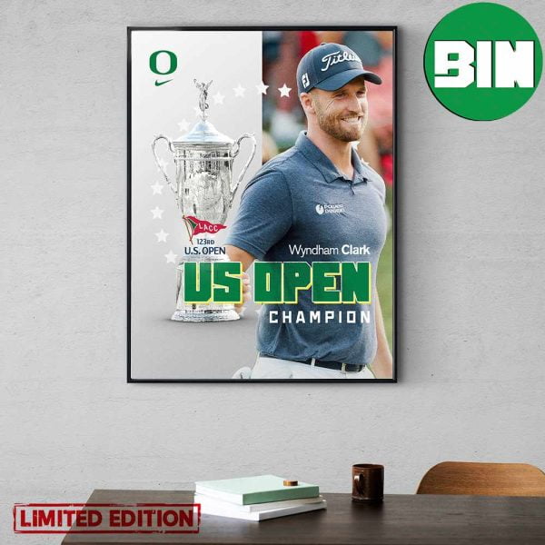 Wyndham Clark Wins The 2023 US Open Golf Champion Home Decor Poster Canvas