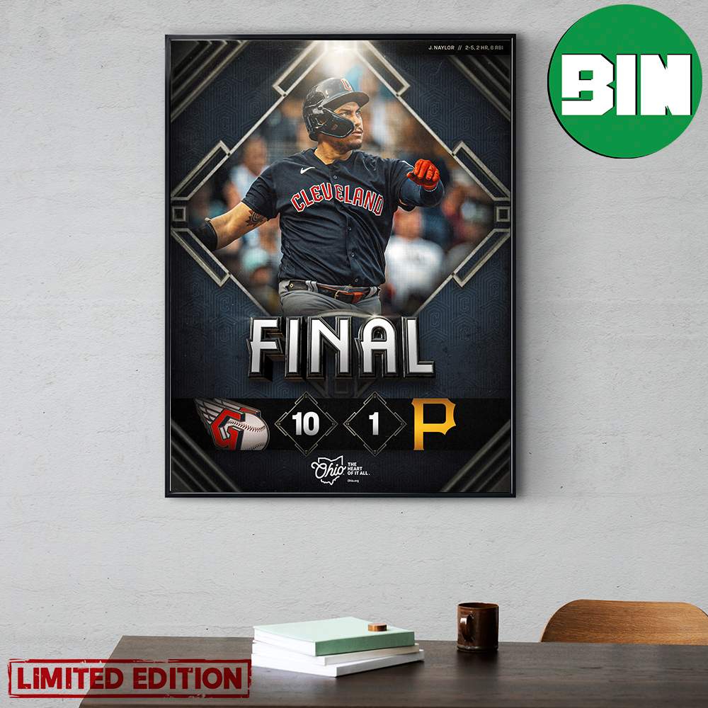 Cleveland Guardians Josh Naylor Owns Pittsburgh For The Land Guardians Wins Poster Canvas