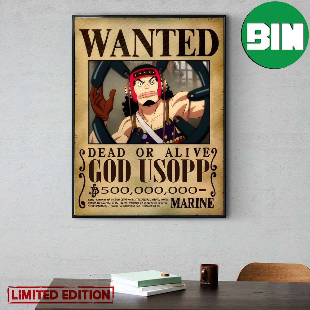 Poster One Piece Wanted God Usopp par ABYstyle
