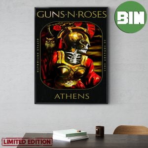 Guns N Roses Olympic Stadium Athens Europe World Tour 22 July 2023 Poster Canvas