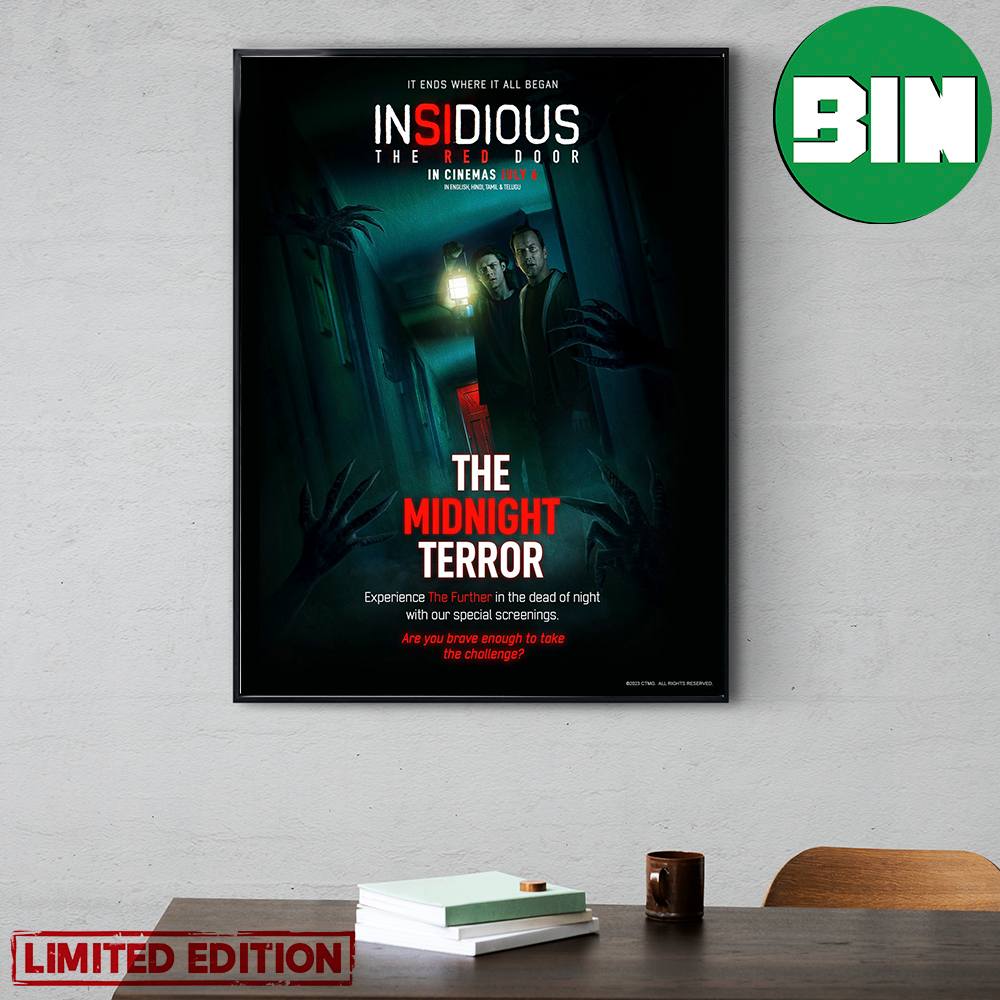 Insidious The Red Door The Midnight Terror Poster Movie 2023 Poster Canvas