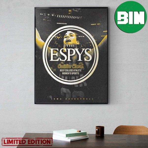 Iowa Women’s Basketball The ESPYS Caitlin Clark Best College Athlete Women’s Sport Poster Canvas