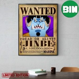 Jinbe Dead Or Alive Wano Arc Wanted Poster Canvas