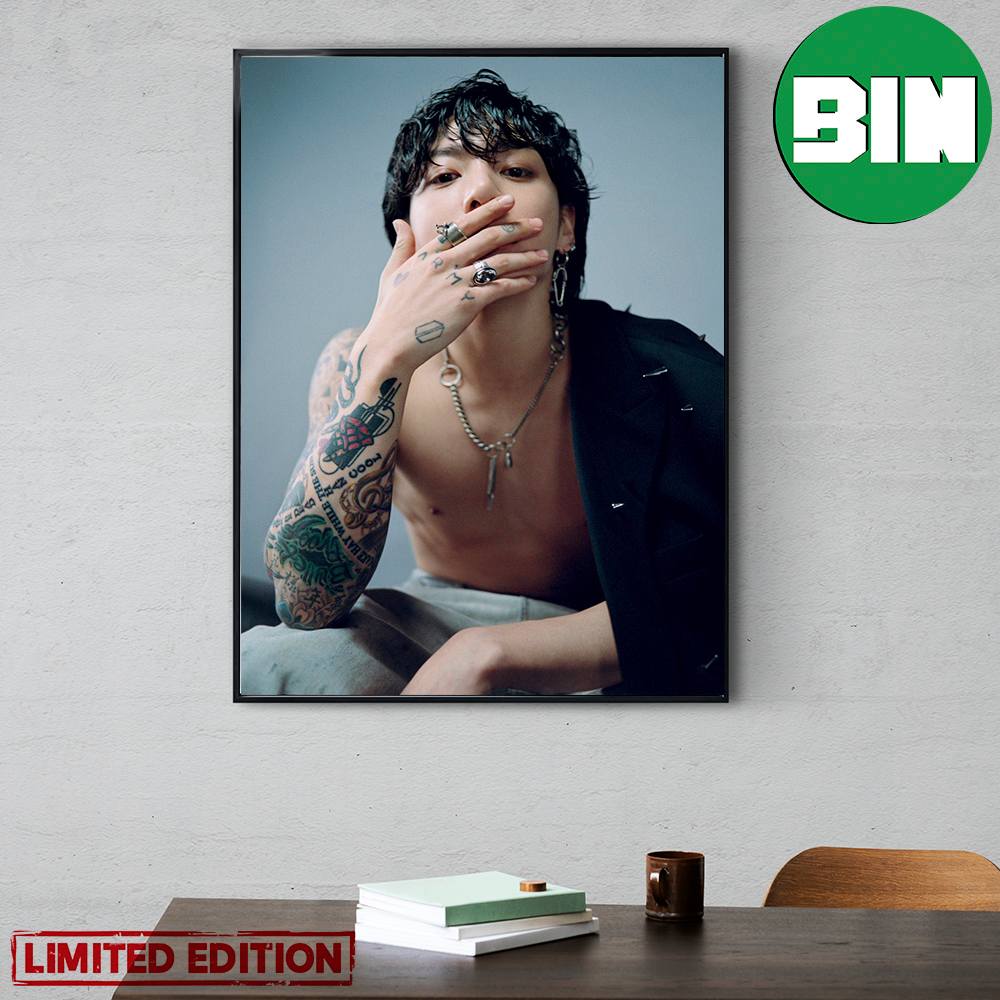Jungkook Mesmerizes For His New Single Seven BTS Poster Canvas