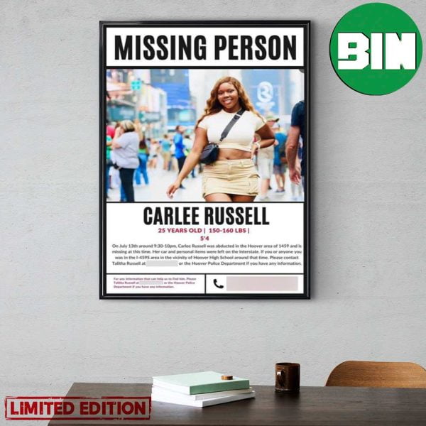 Missing Nursing Person Carlee Russell Poster